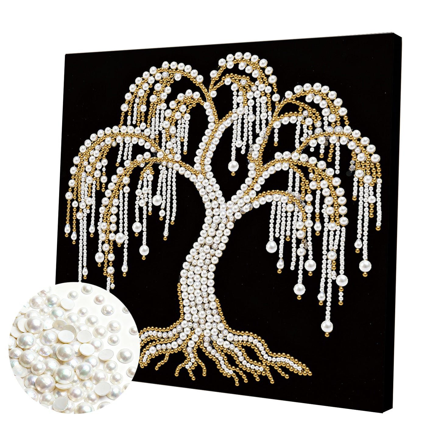 Tree Of Life - DIY Pearl Gem Art Diamond Painting Kits With Framefor Home Decor -25x25cm