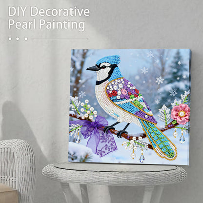 Little Bird - DIY Pearl Gem Art Diamond Painting Kits With Framefor Home Decor -25x25cm
