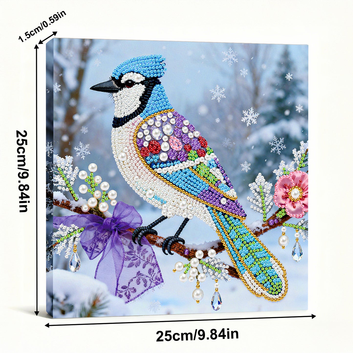 Little Bird - DIY Pearl Gem Art Diamond Painting Kits With Framefor Home Decor -25x25cm
