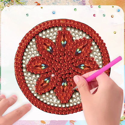 15pcs Flower 2D Acrylic DIY Diamond Art Fridge Magnet Kit for Home Car Decor