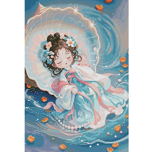 Seashell Fairy - 11CT Stamped Cross Stitch 50*70CM(Mona Lisa Brand)