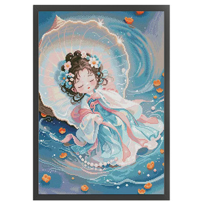 Seashell Fairy - 11CT Stamped Cross Stitch 50*70CM(Mona Lisa Brand)