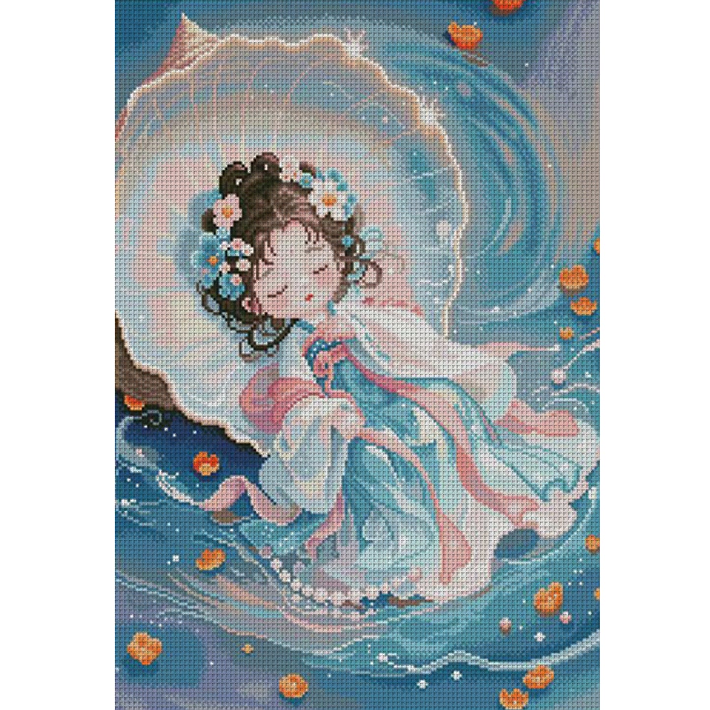 Seashell Fairy - 11CT Stamped Cross Stitch 50*70CM(Mona Lisa Brand)