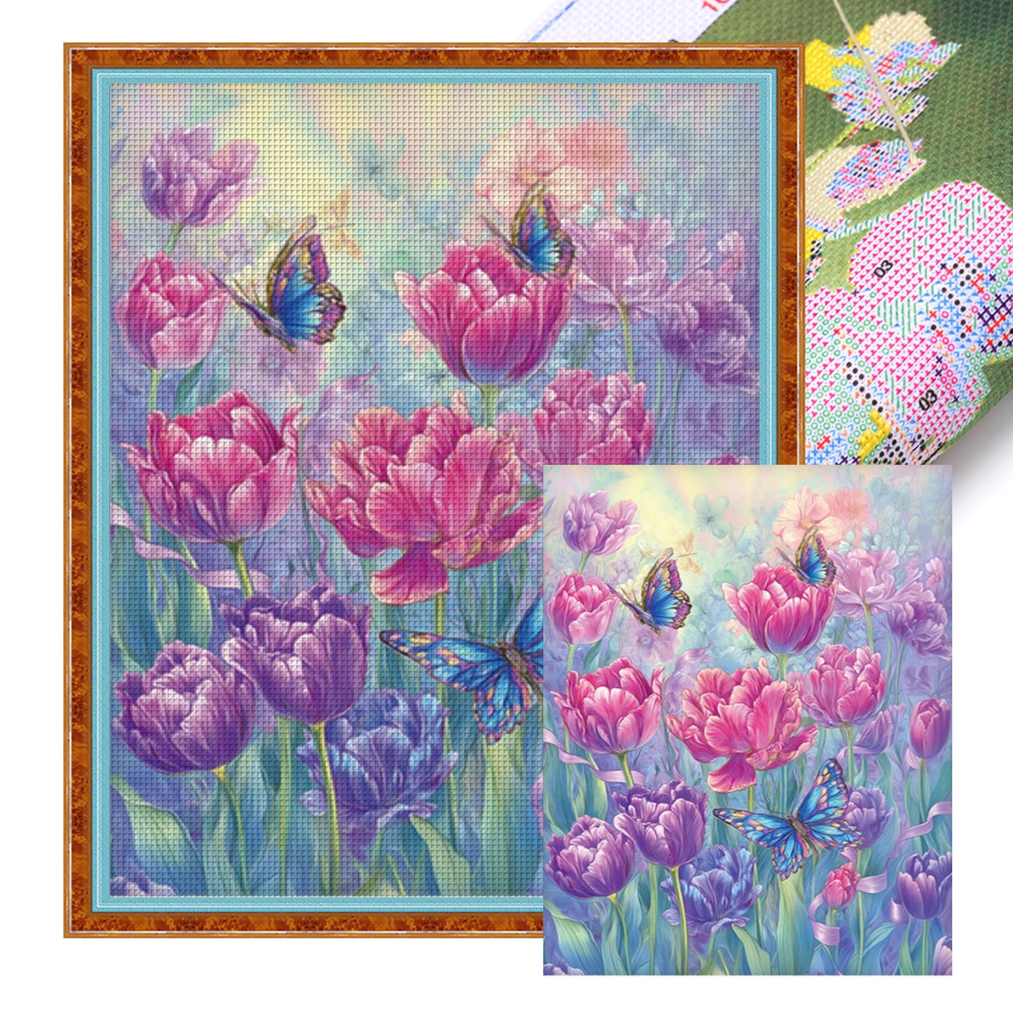 Tulip - 11CT Stamped Cross Stitch 52*65CM(Mona Lisa Brand)