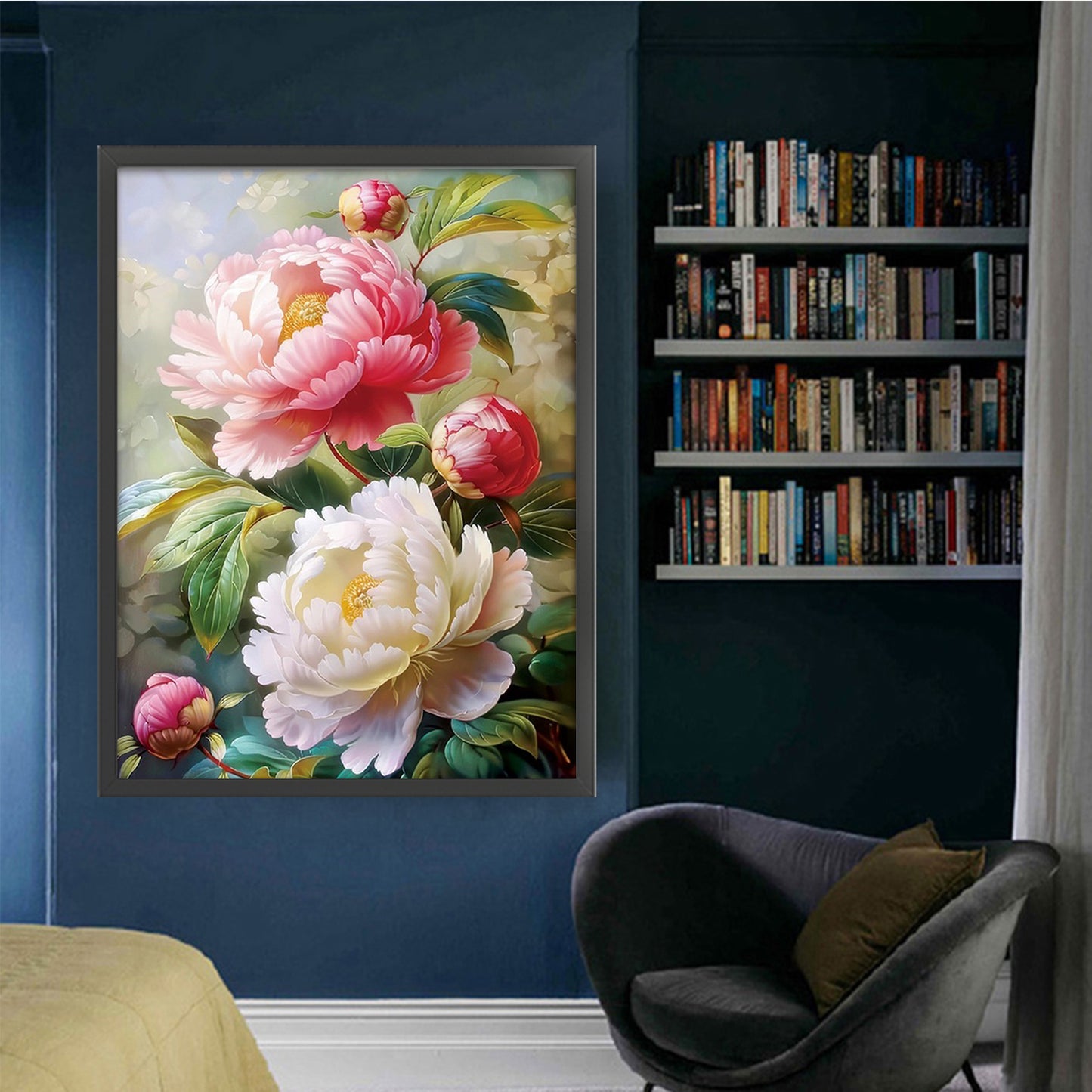 Peony - 11CT Stamped Cross Stitch 50*65CM(Mona Lisa Brand)