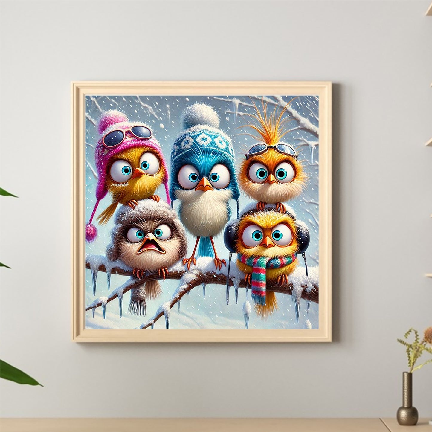 Bird - Full Round Drill Diamond Painting 30*30CM