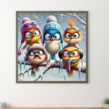 Bird - Full Round Drill Diamond Painting 30*30CM