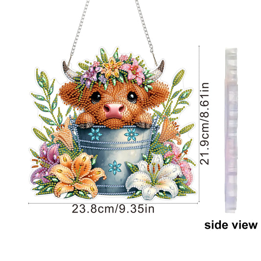 Lily 2D Flat DIY Acrylic Diamond Art Paintings Pendant for Home Wall Decor Charm
