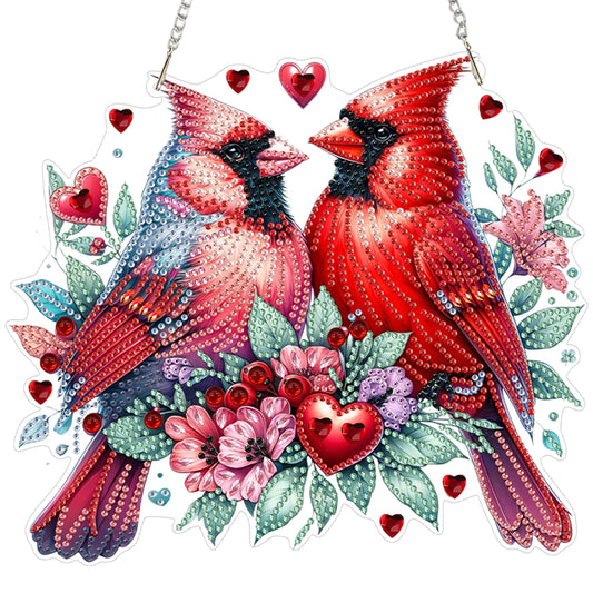 Heart 2D Flat DIY Acrylic Diamond Art Paintings Pendant for Home Wall Decor