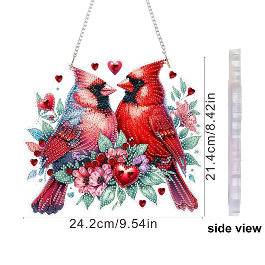 Heart 2D Flat DIY Acrylic Diamond Art Paintings Pendant for Home Wall Decor