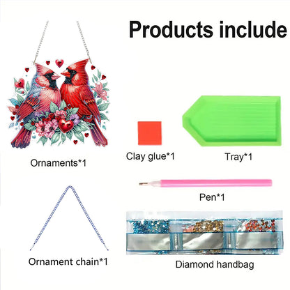 Heart 2D Flat DIY Acrylic Diamond Art Paintings Pendant for Home Wall Decor