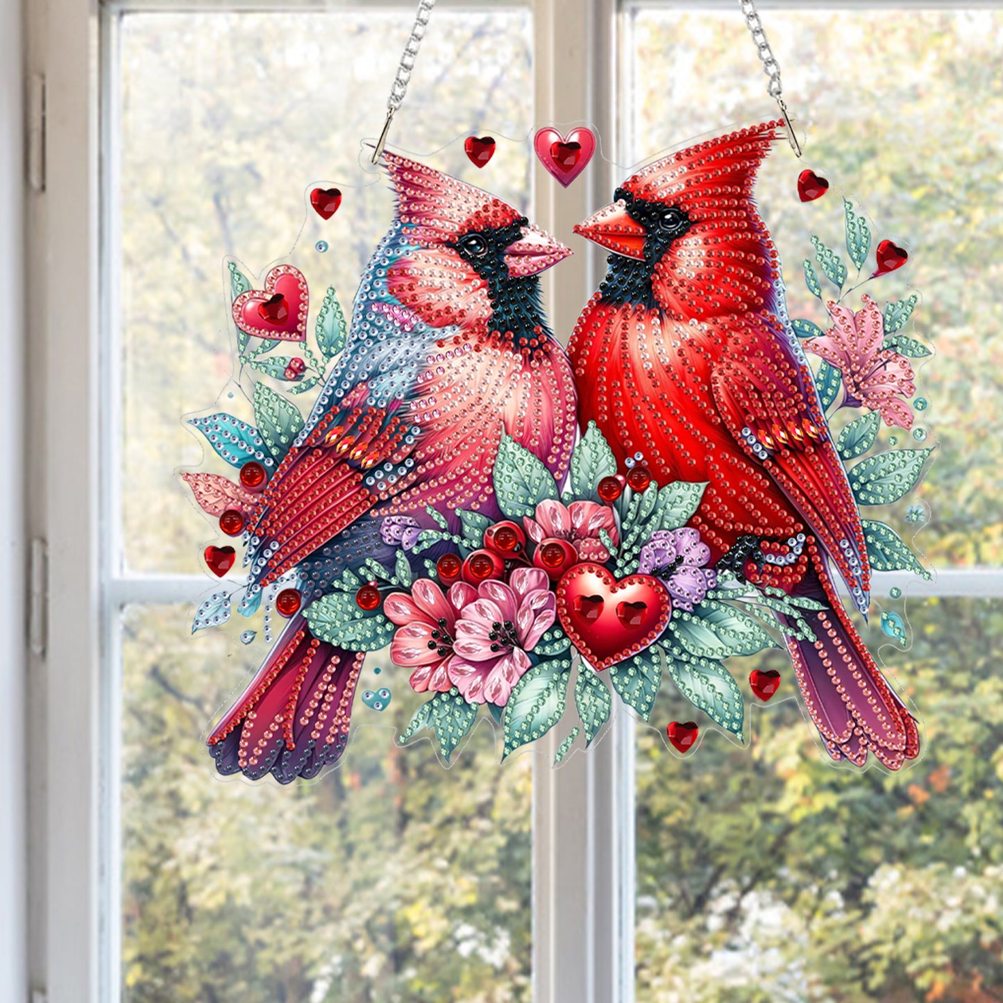 Heart 2D Flat DIY Acrylic Diamond Art Paintings Pendant for Home Wall Decor