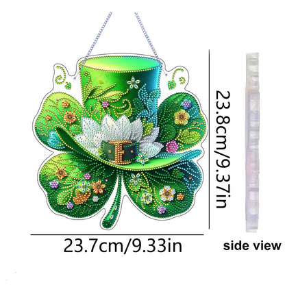 St Patricks Day 1 DIY 2D Flat Acrylic Diamond Painting Dots Pendant for Adults