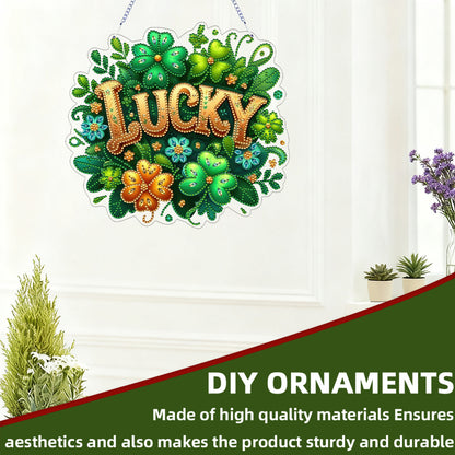 Lucky DIY 2D Flat Acrylic Diamond Painting Dots Pendant for Adults Home Decor