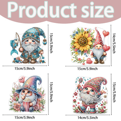 4pcs Goblin DIY 2D Flat Acrylic Diamond Painting Pendant Kit for Home Decor