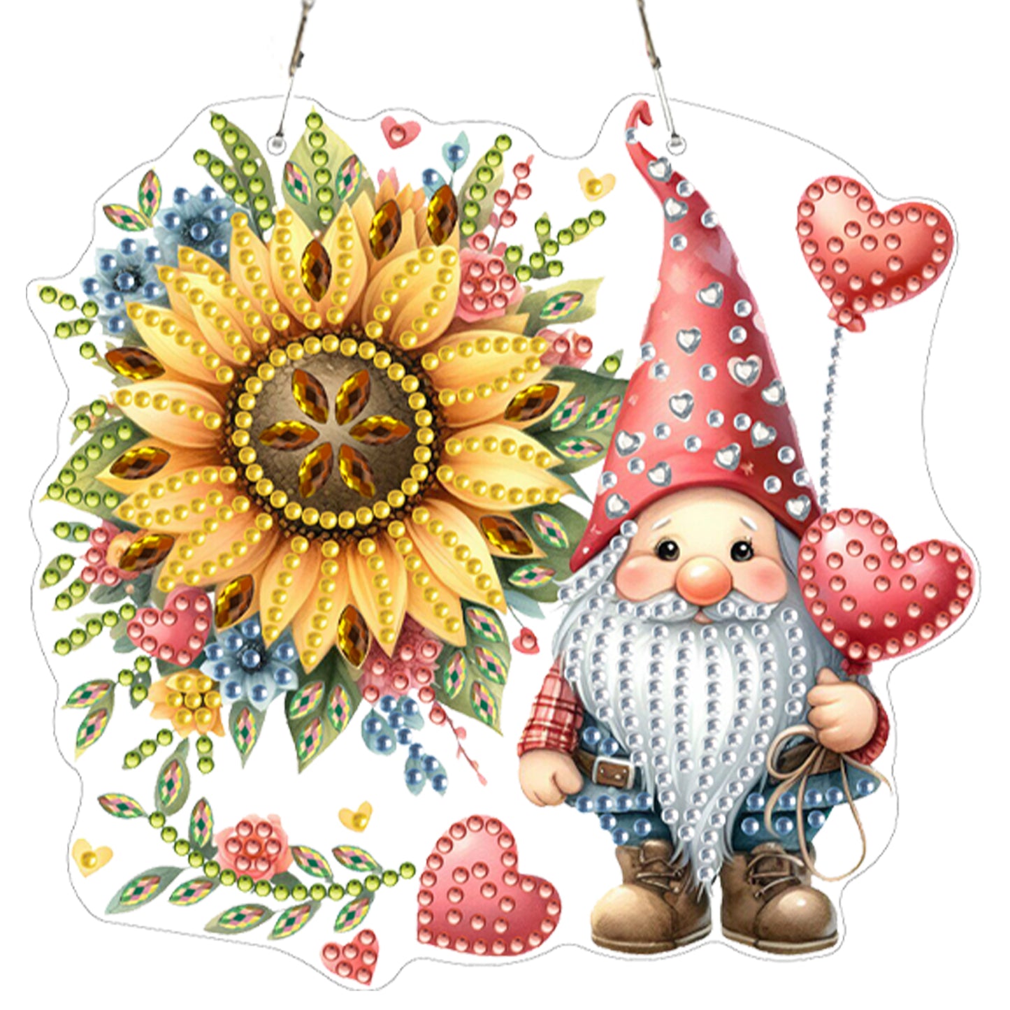 4pcs Goblin DIY 2D Flat Acrylic Diamond Painting Pendant Kit for Home Decor