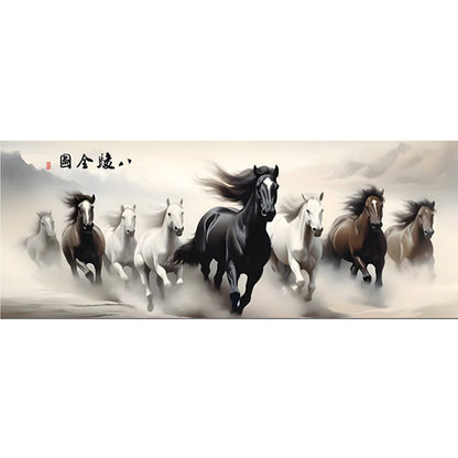 Horse - 11CT Stamped Cross Stitch 150*60CM(Mona Lisa Brand)