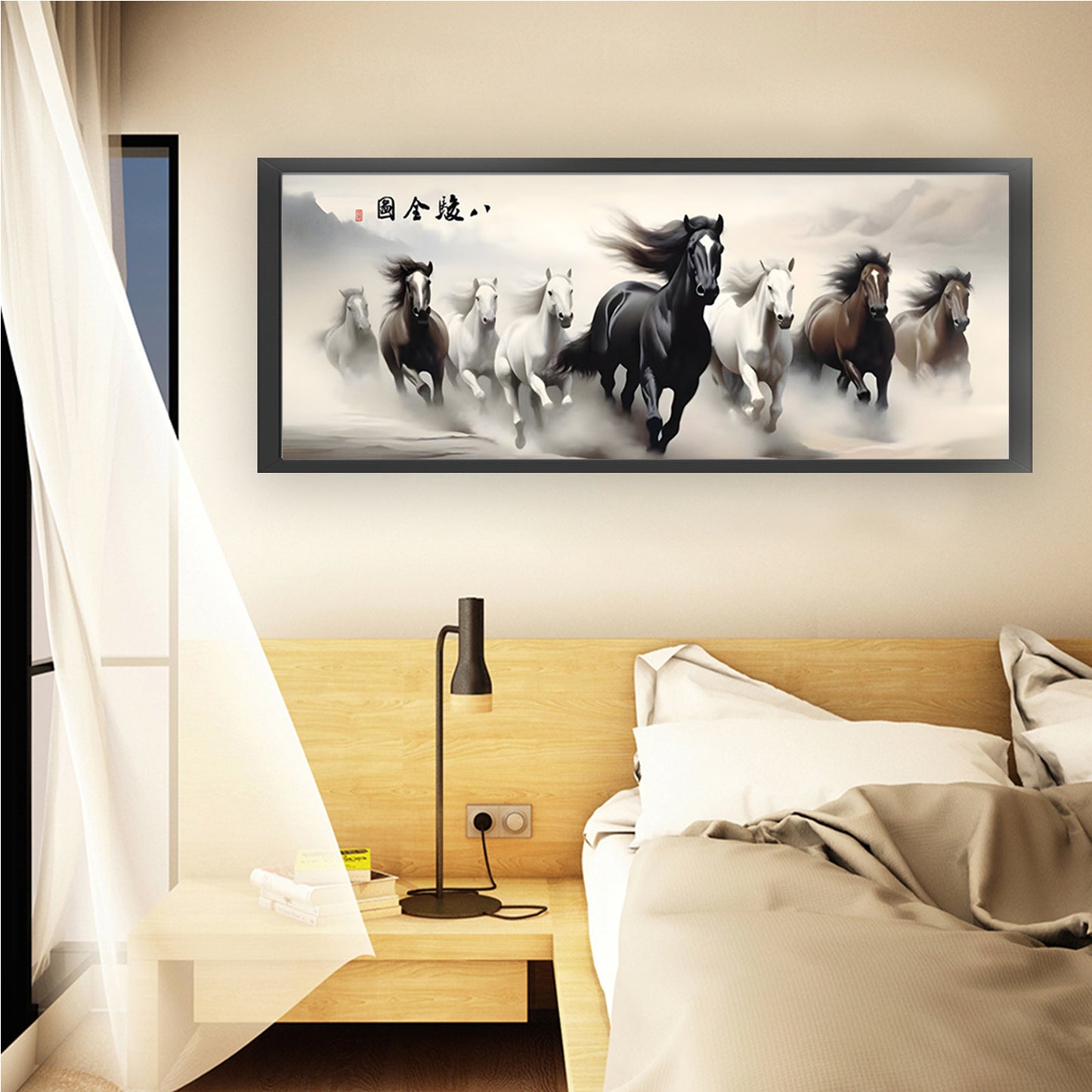 Horse - 11CT Stamped Cross Stitch 150*60CM(Mona Lisa Brand)