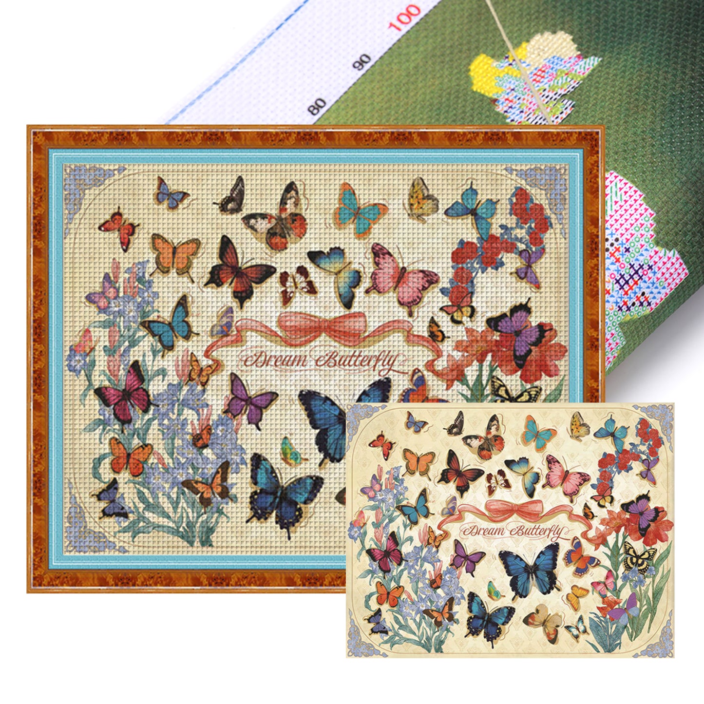 Butterfly - 11CT Stamped Cross Stitch 70*58CM(Mona Lisa Brand)