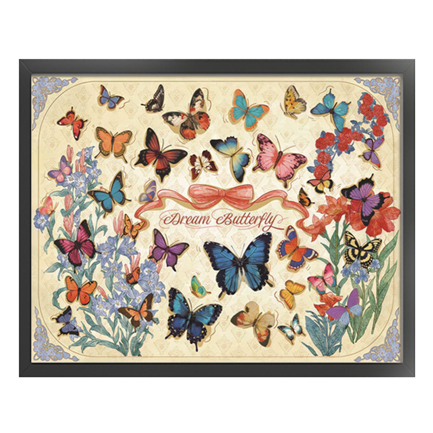 Butterfly - 11CT Stamped Cross Stitch 70*58CM(Mona Lisa Brand)