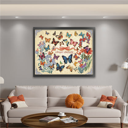 Butterfly - 11CT Stamped Cross Stitch 70*58CM(Mona Lisa Brand)