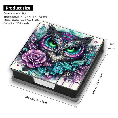 Animals and Trees PU DIY 5D Diamond Painting Note Box 640 Blank Notepads Office