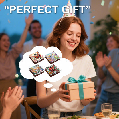 Insects and Animals Wooden DIY 5D Diamond Painting Note Box 640 Notepads Office