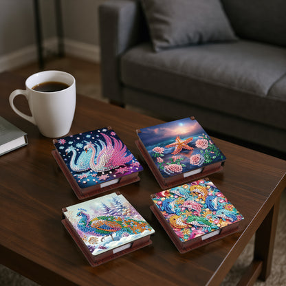 Animal Ambience Wooden DIY 5D Diamond Painting Note Box 640 Notepads Office Home