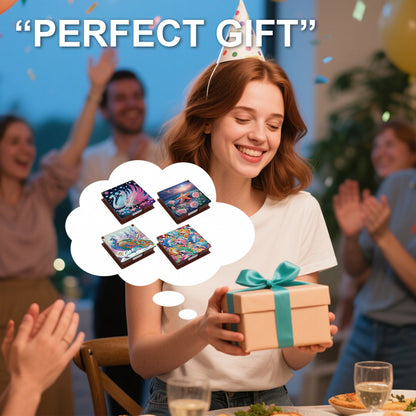 Animal Ambience Wooden DIY 5D Diamond Painting Note Box 640 Notepads Office Home