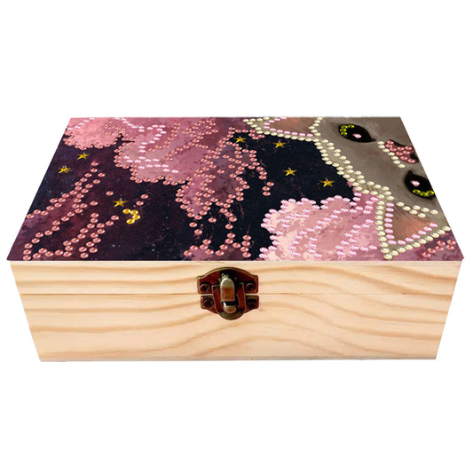 Cats and Clouds DIY Wooden 5D Diamond Art Diamond Art Storage Box Desktop Decor