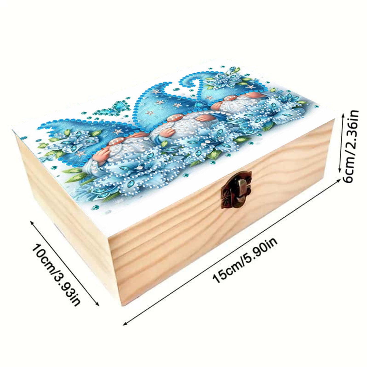 Goblin Flowers DIY Wooden 5D Diamond Art Diamond Art Storage Box for Adults Gift