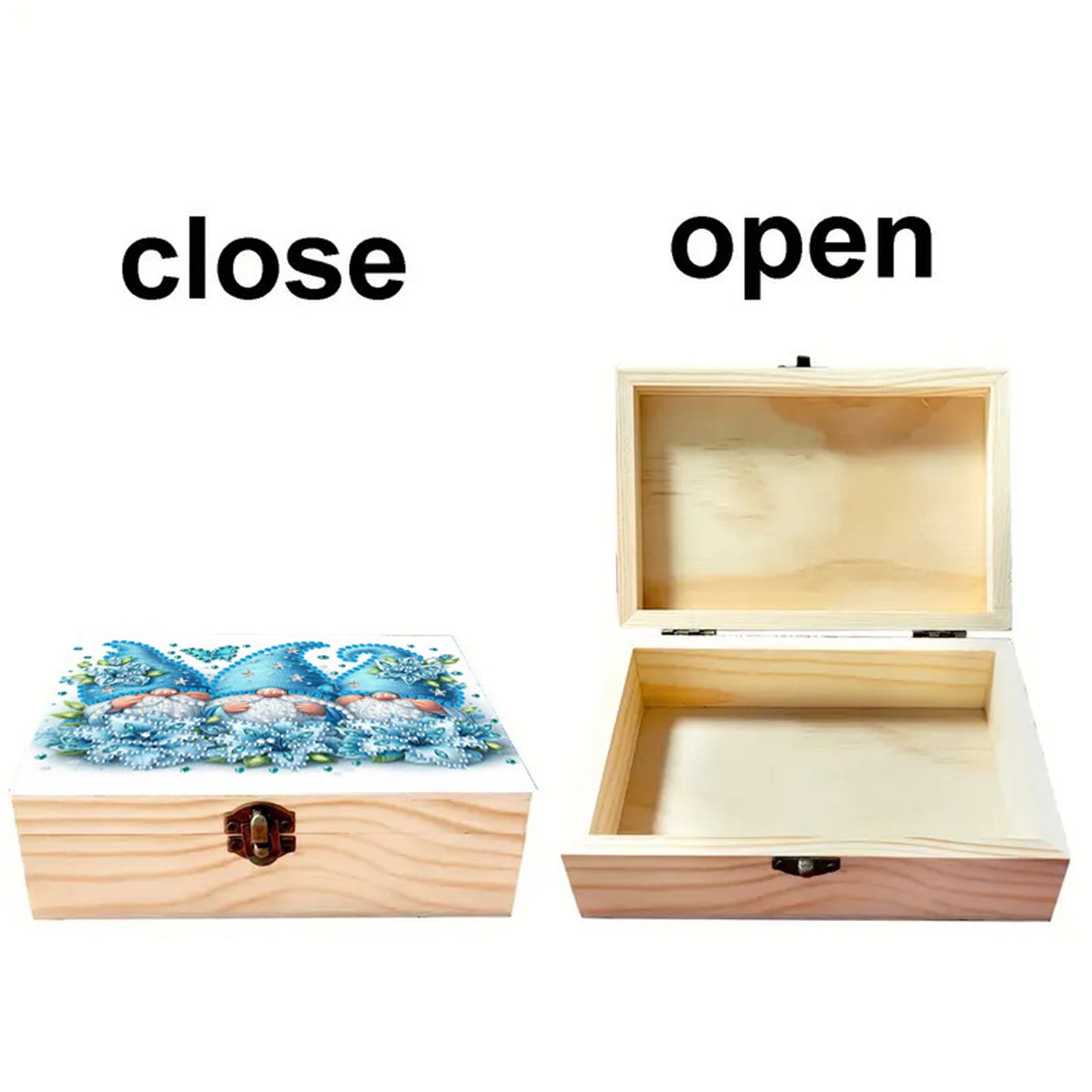 Goblin Flowers DIY Wooden 5D Diamond Art Diamond Art Storage Box for Adults Gift