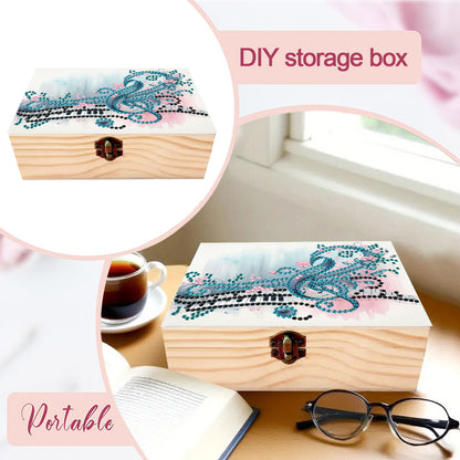 Musical Instrument DIY Wooden 5D Diamond Art Diamond Art Storage Box for Adults