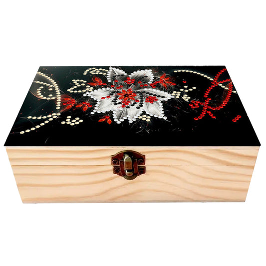 Flower DIY Wooden 5D Diamond Art Diamond Art Storage Box for Adult Desktop Decor
