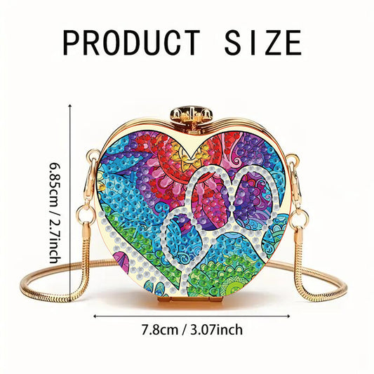 Big Cat Paw DIY Acrylic Love Art Diamond Painting Coin Purse w/ Chain for Women