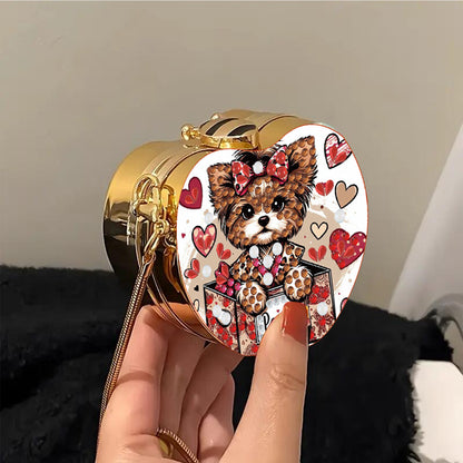 Dog DIY Acrylic Love Art Diamond Painting Coin Purse with Chain for Women Girl
