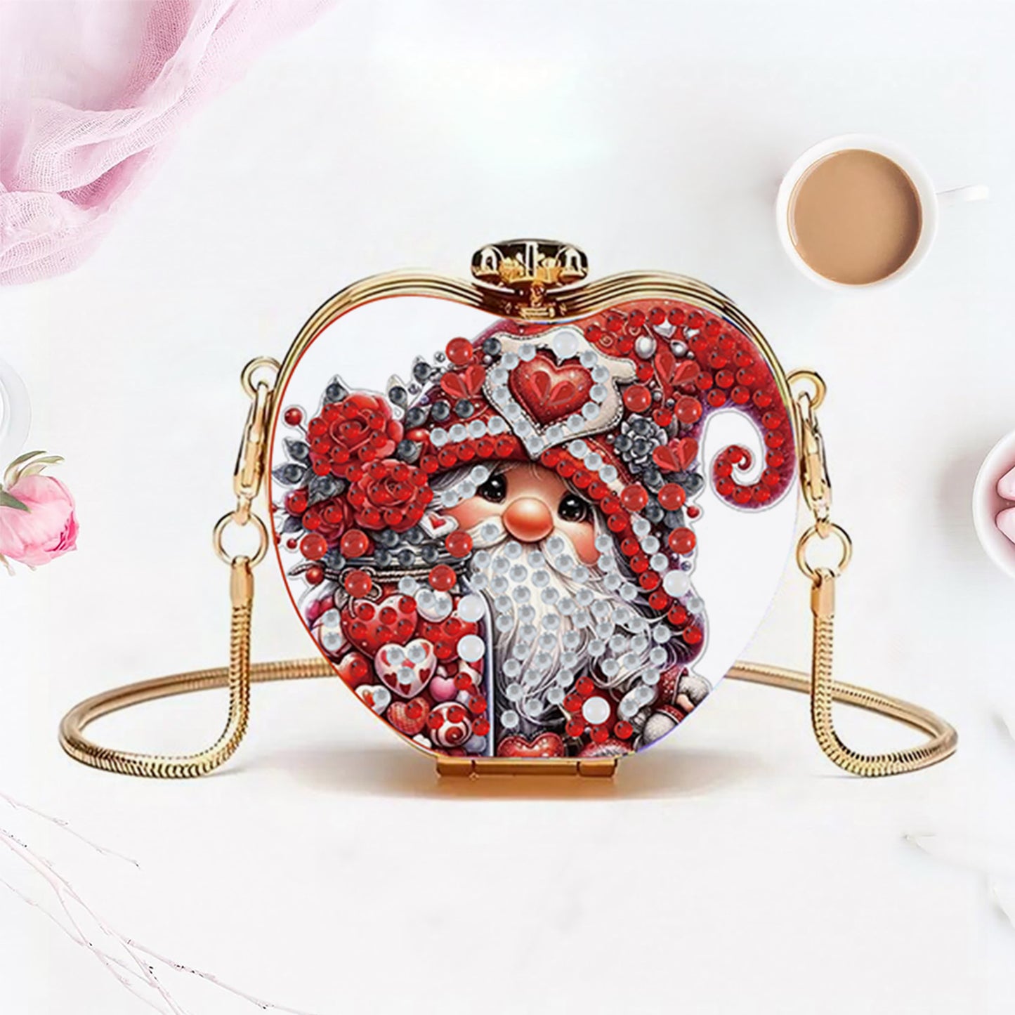 Goblin DIY Acrylic Love Art Diamond Painting Coin Purse w/ Chain for Women Girl
