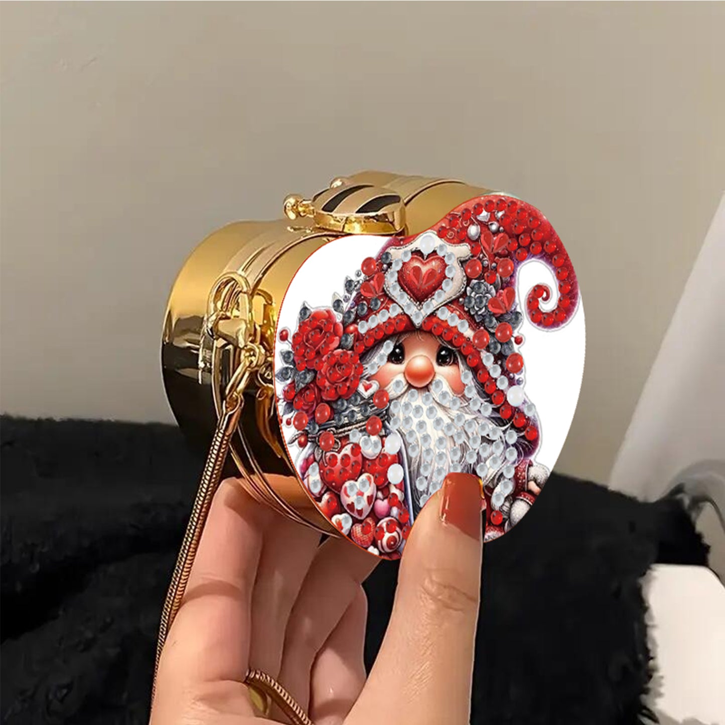 Goblin DIY Acrylic Love Art Diamond Painting Coin Purse w/ Chain for Women Girl