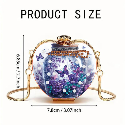 Butterfly DIY Acrylic Love Art Diamond Painting Coin Purse with Chain for Women