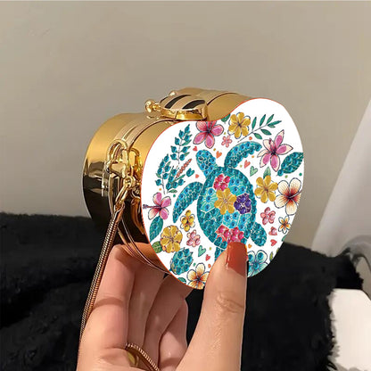 Turtle DIY Acrylic Love Art Diamond Painting Coin Purse w/ Chain for Women Girl