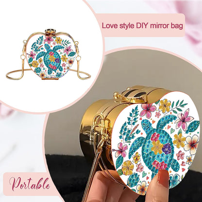 Turtle DIY Acrylic Love Art Diamond Painting Coin Purse w/ Chain for Women Girl