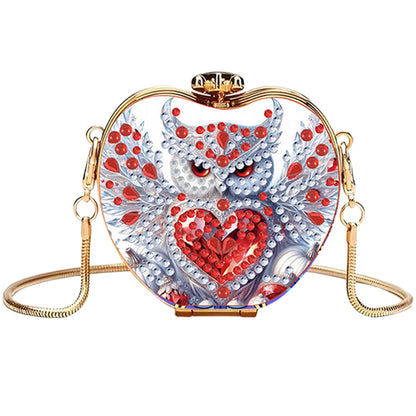 Owl DIY Acrylic Love Art Diamond Painting Coin Purse with Chain for Women Girls