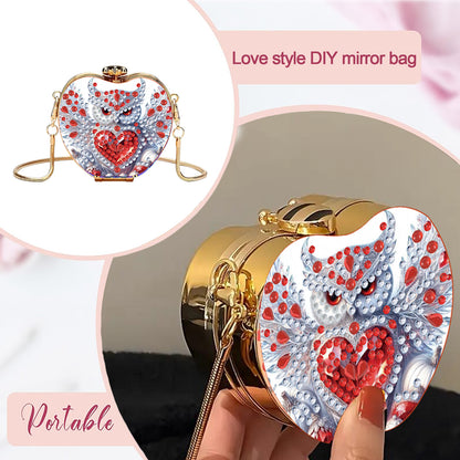 Owl DIY Acrylic Love Art Diamond Painting Coin Purse with Chain for Women Girls