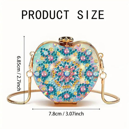 Mandala DIY Acrylic Love Art Diamond Painting Coin Purse with Chain for Women
