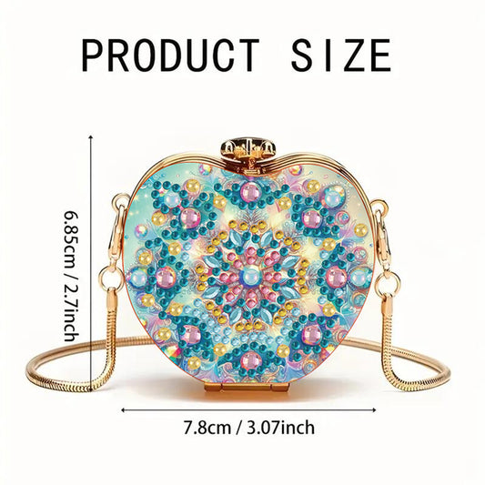 Mandala DIY Acrylic Love Art Diamond Painting Coin Purse with Chain for Women