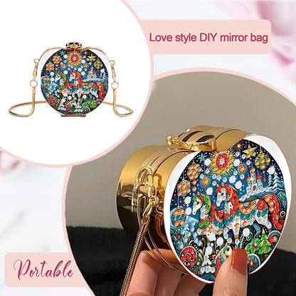 Horse DIY Acrylic Love Art Diamond Painting Coin Purse with Chain for Women Girl