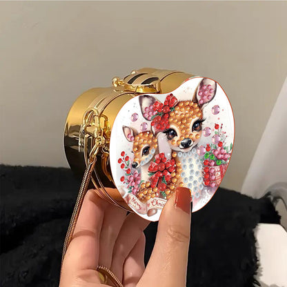 Reindeer DIY Acrylic Love Art Diamond Painting Coin Purse with Chain for Women