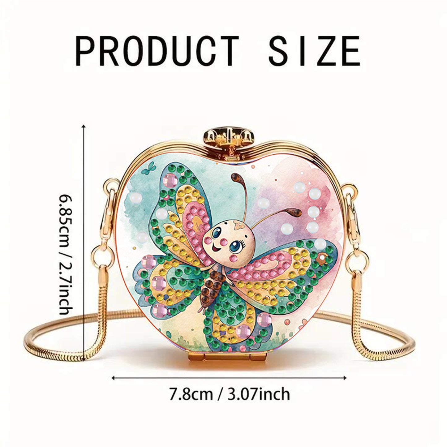 Butterfly DIY Acrylic Love Art Diamond Painting Coin Purse with Chain for Women