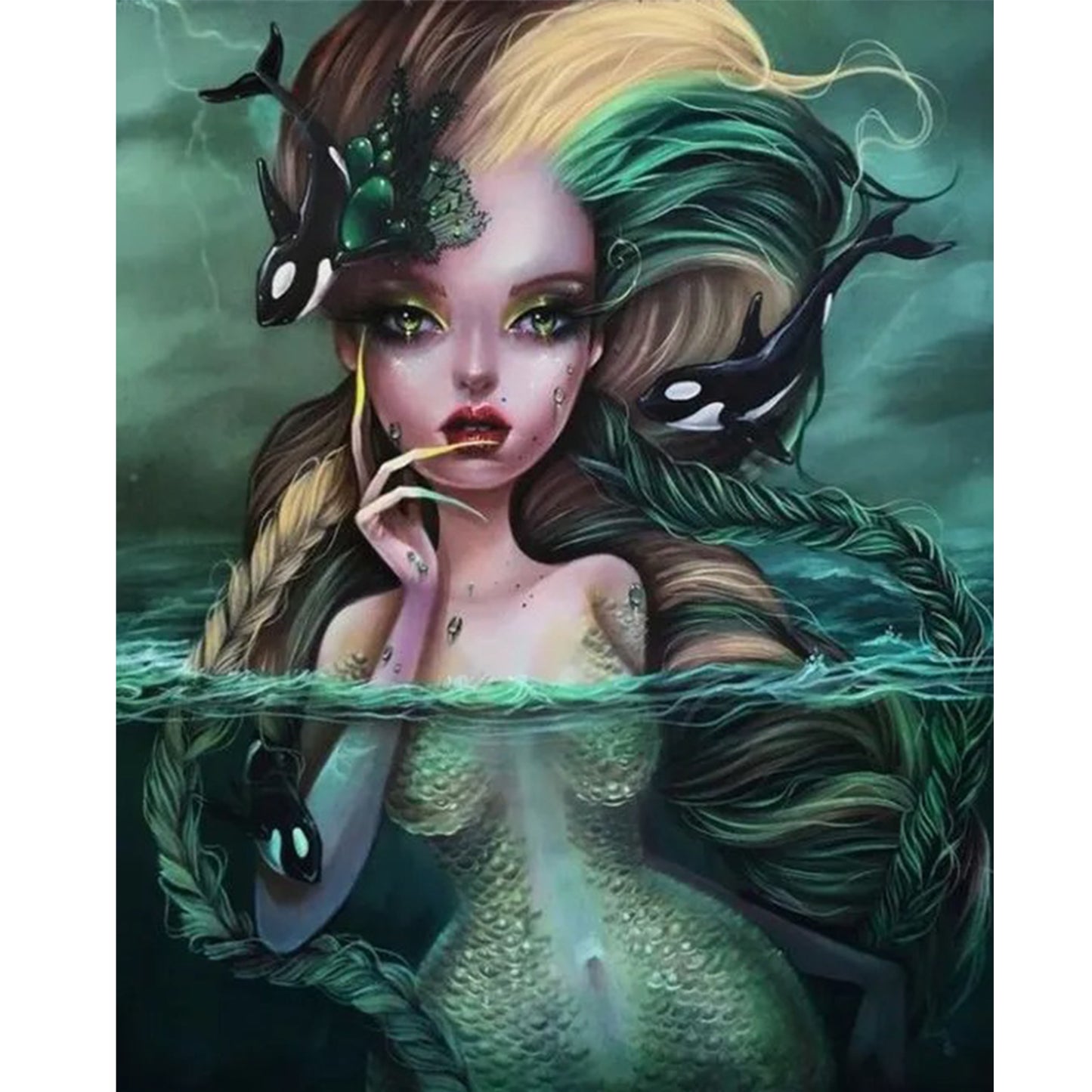 Mermaid - Full Round Drill Diamond Painting 40*50CM