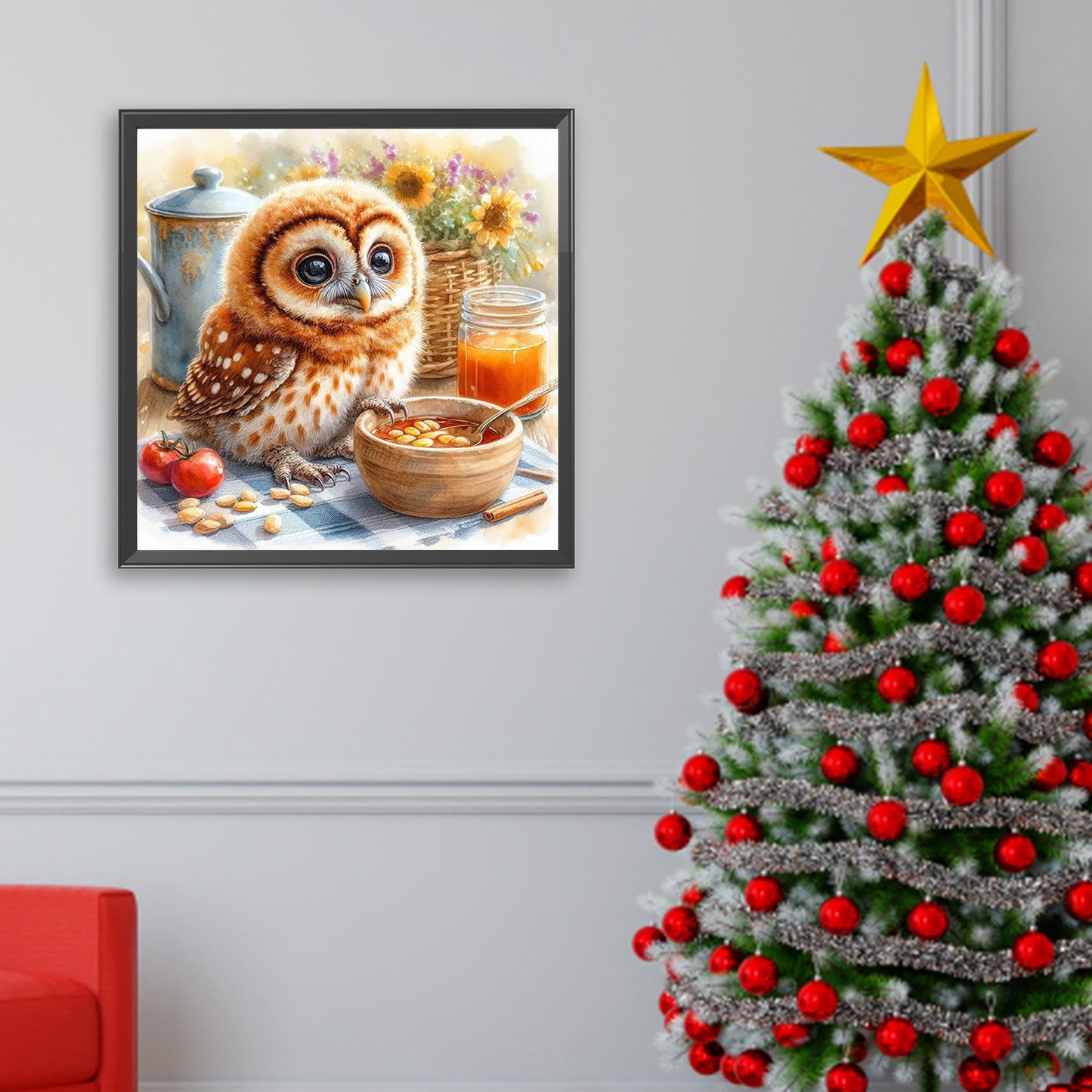 Owl - Full Square Drill Diamond Painting 30*30CM